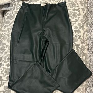 Tuckernuck Dark Green Faux Leather Pants